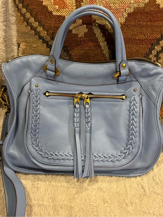 orYANY Handbags - OrYany Light Blue Sarah Leather Satchel